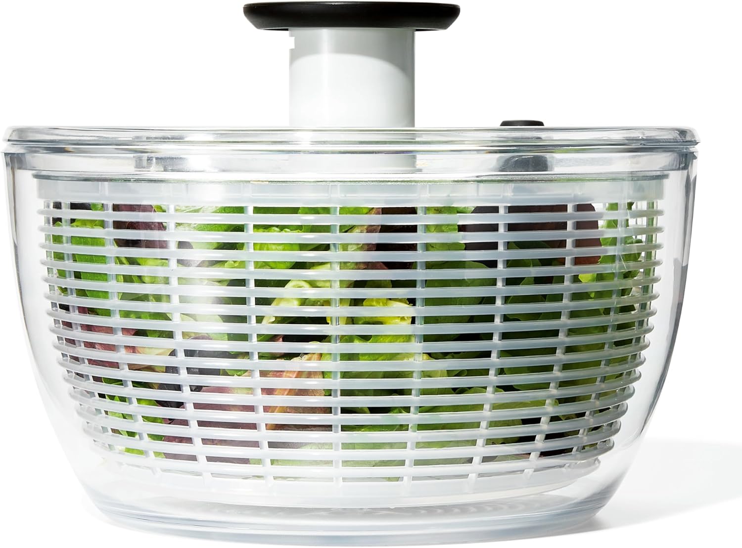 Large Salad Spinner with Brake Button & Non-Slip Base